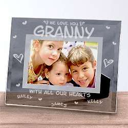 All Our Hearts Personalized Glass Photo Frame