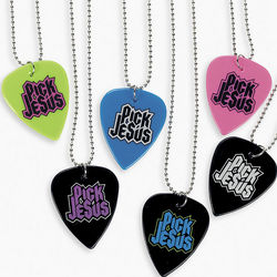 Pick Jesus Guitar Pick Necklaces