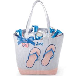 Personalized Flip Flop Insulated Beach Bag