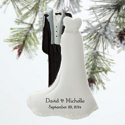Bride and Groom Personalized Ornament