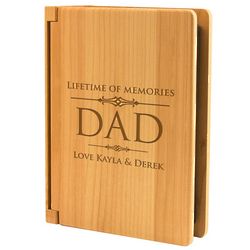 Lifetime of Memories Maple Wood Photo Album for Dad