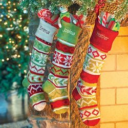 Personalized Knit Christmas Stocking