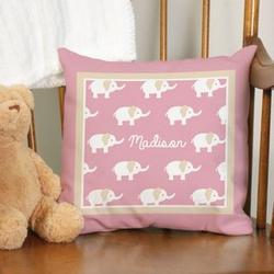 Personalized Baby Elephant Throw Pillow