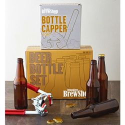 Brooklyn Brew Shop Beer Bottles, Capper, and Caps Beer Making Kit