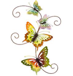Iridescent Metal Butterfly Wall Art