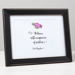 St. Augustine Patience and Wisdom Framed Watercolor Art Print