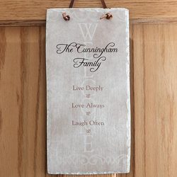 Personalized Live, Laugh, Love Family Wall Plaque