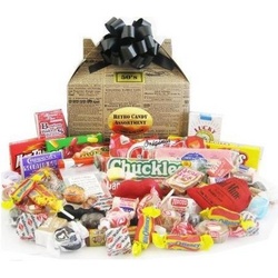 Old Fashioned Newsprint Retro Candy Gift Box
