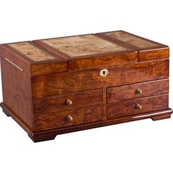 Solid Wood Large Luxury Jewelry Box Chest