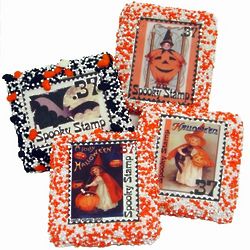 Spooky Stamps Chocolate Covered Graham Crackers