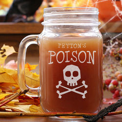 Personalized Poison Halloween Mason Jar