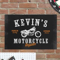 Personalized Motorcycle Repair Sign