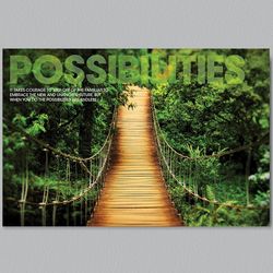 Possibilities Wooden Bridge Motivational Art Print