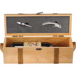 Laguiole Vintage Wine Box with Bottle Stopper and Corkscrew