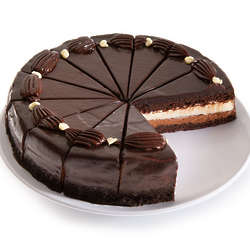 9 Inch White and Dark Chocolate Mousse Cake