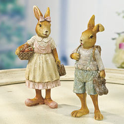Bunny Couple Figurines