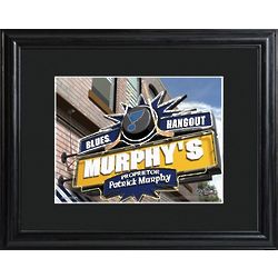 St. Louis Blues Pub Sign Framed Personalized Print