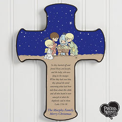 Precious Moments Nativity Personalized Cross