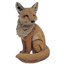 Fabian the Flamboyant Fox Hand-Painted Garden Statue