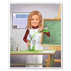 Experiment Class Personalized Caricature Print