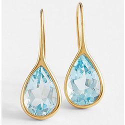 Silver or Gold-Plated Classic Birthstone Drop Earrings