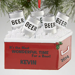 Most Wonderful Time for a Beer Personalized Ornament