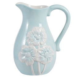 Alexa Sky Sculpted Pitcher in Blue and White