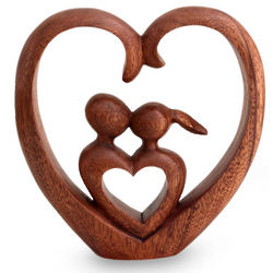 Story of Love Wood Sculpture