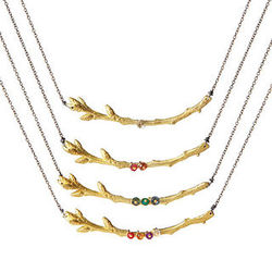 Personalized Gold Branch Family Necklace