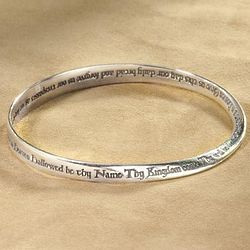 Lord's Prayer Mobius Bracelet Sterling Silver