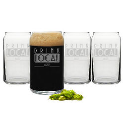 Personalized Drink Local Craft Beer Can Glasses
