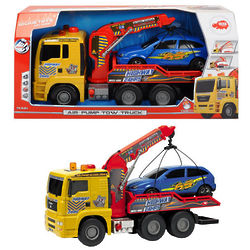 Children's Plastic Tow Truck with Pneumatic Air Pump and Crane