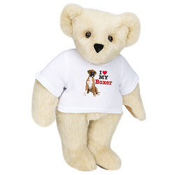 I Heart My Boxer Dog Teddy Bear Stuffed Animal