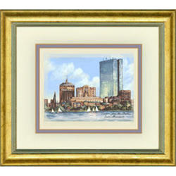 Framed Color Print of Boston