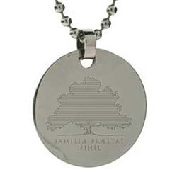 Personalized Familiae Praestat Nihil Tree of Life Tag Pendant