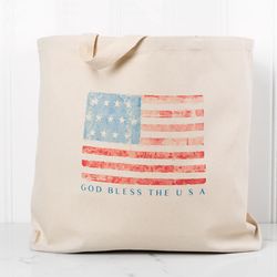 God Bless the USA Canvas Tote