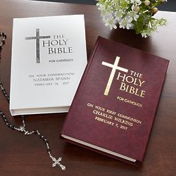 Personalized Catholic Holy Bible with Gold Foil Lettering
