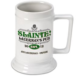 Slainte Classic Personalized Ceramic Beer Stein