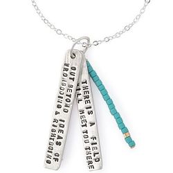 'I Will Meet You There' Rumi Quote Necklace
