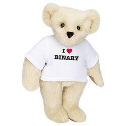 I Heart Binary Teddy Bear