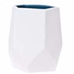 Sea Breeze Abstract White Ceramic Candle