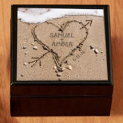 Personalized Heart in Sand Memory Box