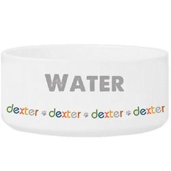 Personalized Colorful Name for Pet Water Bowl