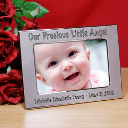 Personalized Little Angel Silver Picture Frame