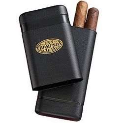 3 Finger Black Telescoping Cigar Case