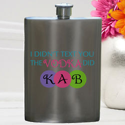 Personalized Texting Vodka Party Girl Flask