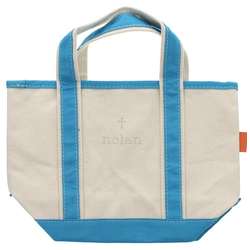 Personalized Small Cross Canvas Tote
