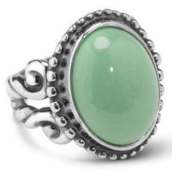 Silver and Variscite Bold Ring