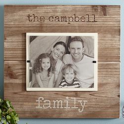 Family's Personalized Vintage Wood Picture Frame