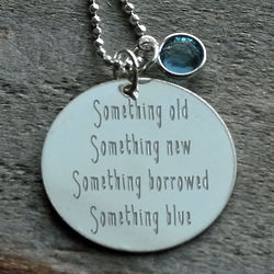 Something Old Something New Personalized Necklace with Birthstone